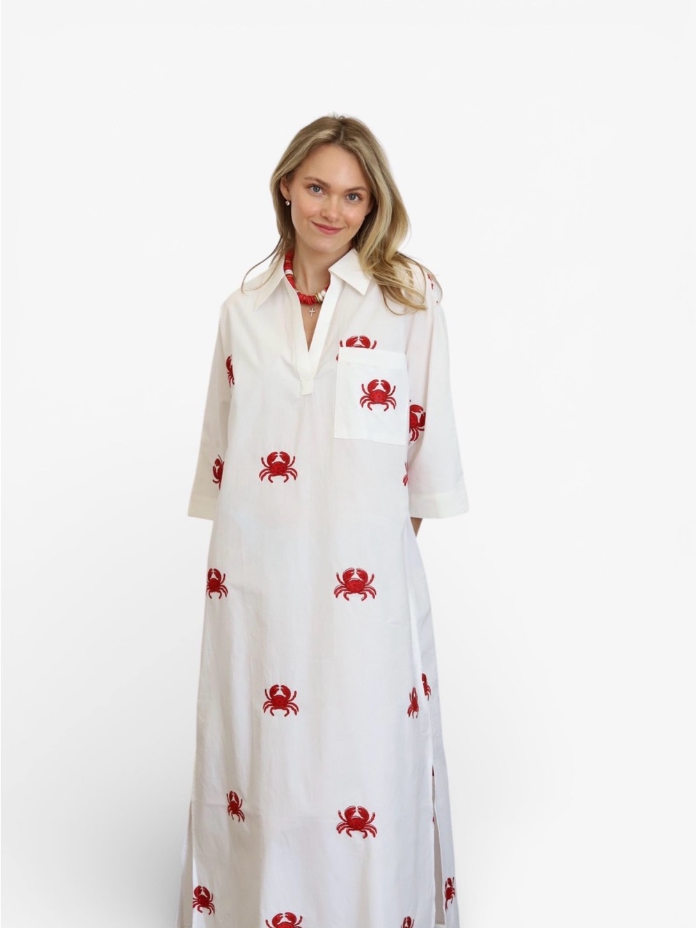 Crab Kaftan Maxi Dress